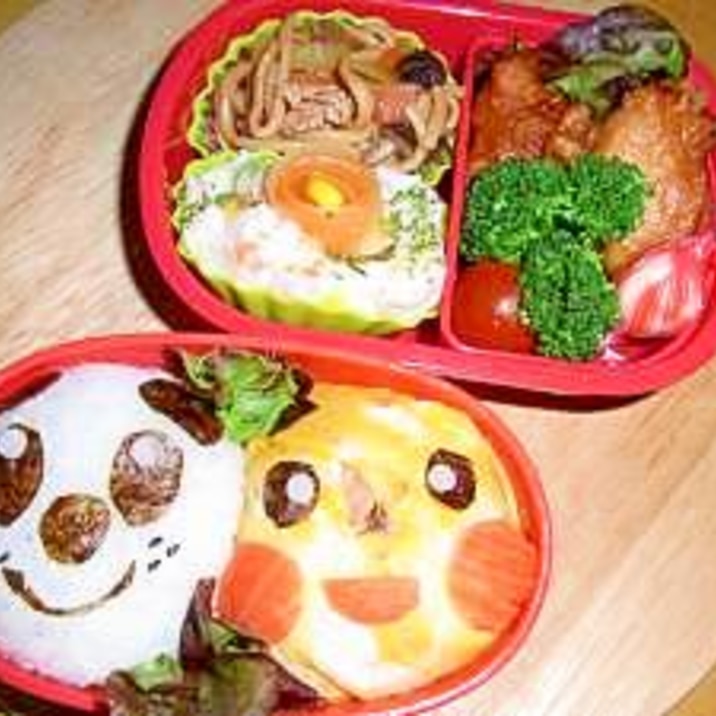 本日息子のお弁当②（ポケモンにしてみました）